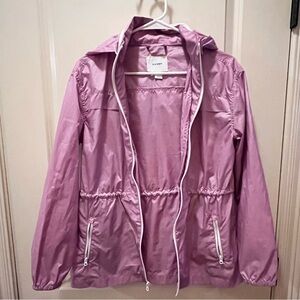 Old Navy Lavender Women's Hooded Rain Jacket